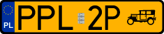 License plates of Poland, Oldtimers