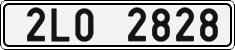 License plate of the Czech Republic, Cars (2001)