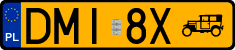 License plates of Poland, Oldtimers
