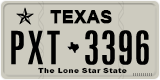 Texas, Regular plates (2012) (АBC-1234)