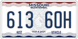 Missouri, Historic Vehicle (123 45H)