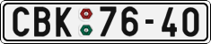 License plate of the Czech Republic, Cars (1960)