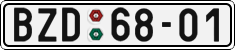 License plate of the Czech Republic, Cars (1960)