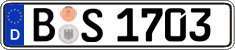 German license plate, Regular plates