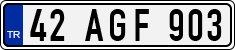 License plate of Turkey, Regular plates