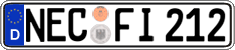 German license plate, Regular plates
