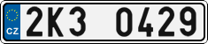 License plate of the Czech Republic, Cars (2001)
