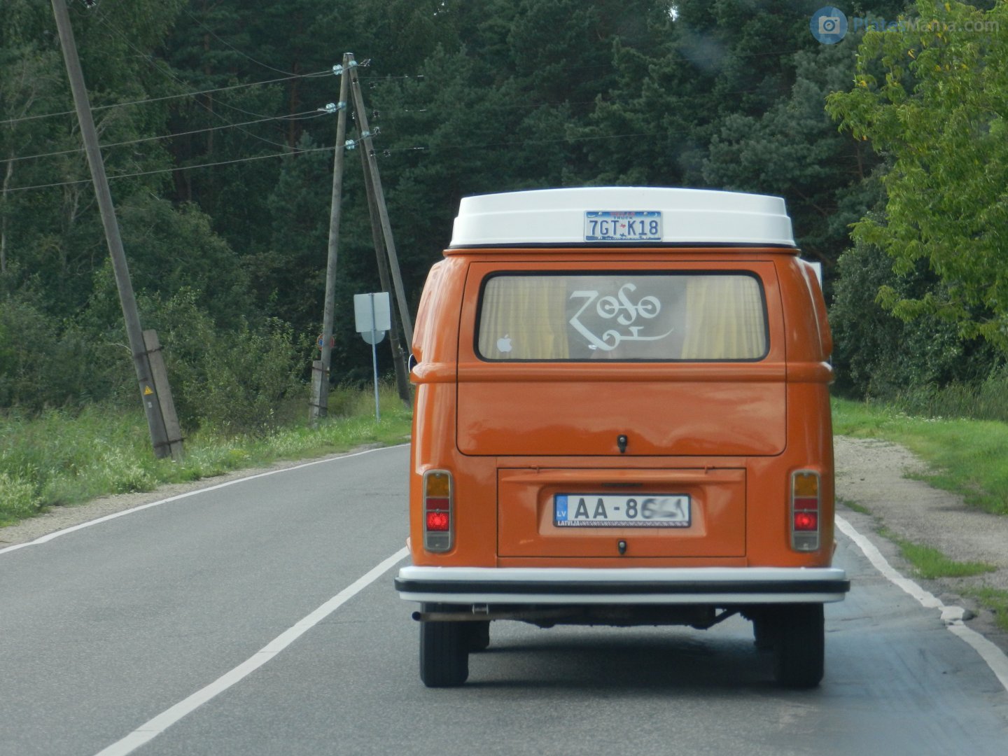 7GT-K18, License plate without vehicle 