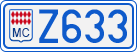 License plate of Monaco, Cars