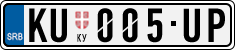 License plate of Serbia, Cars