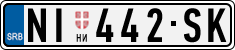 License plate of Serbia, Cars