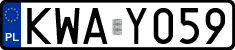 License plates of Poland, Regular car plates