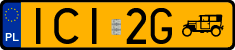 License plates of Poland, Oldtimers