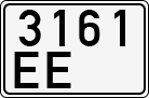 License plate of Estonia, Special vehicles