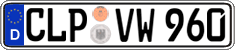 German license plate, Regular plates