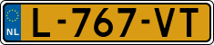 License plate of the Netherlands, Cars