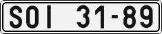 License plate of the Czech Republic, Cars (1960)