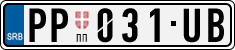 License plate of Serbia, Cars