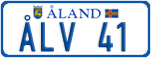 License plate of Åland, Cars (ÅLA 1234)