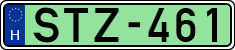license plates of Hungary, Electric vehicles (1990)