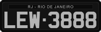 License plate of Brazil, Oldtimers (1990)