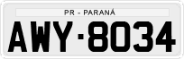 License plate of Brazil, Private owners (1990)