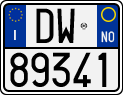 License plate of Italy, Motorcycles (1994 year series)