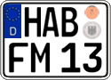 German license plate, Regular plates