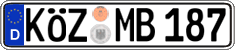 German license plate, Regular plates