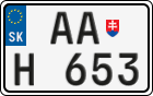 License plate of Slovakia, Oldtimers
