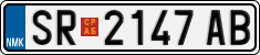 License plate of North Macedonia, Regular plates (2012)