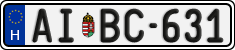 license plates of Hungary, Regular plates (2022)
