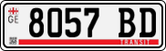 License plate of Georgia, Export transit plates