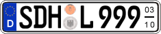 German license plate, Seasonal plates