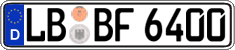 German license plate, Regular plates