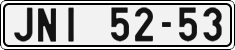 License plate of the Czech Republic, Cars (1960)