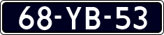 License plate of the Netherlands, Imported oldtimers (cars)