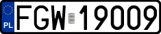 License plates of Poland, Regular car plates