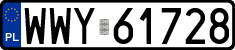 License plates of Poland, Regular car plates
