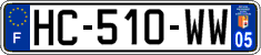 French license plate, SIV (ordinary)