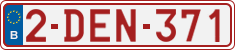 License plate of Belgium, Regular plates (2010)