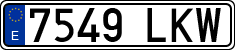 License plates of Spain, Ordinary (2000)