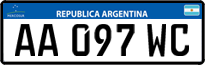 License plate of Argentina, Cars (Mercosur, AB 123 CD)