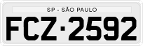 License plate of Brazil, Private owners (1990)