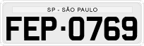 License plate of Brazil, Private owners (1990)