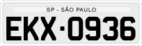 License plate of Brazil, Private owners (1990)