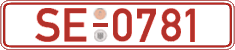 German license plate, Red license plates