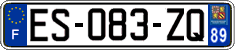 French license plate, SIV (ordinary)