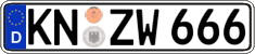 German license plate, Regular plates