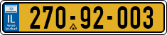 License plate of Israel, Regular plates